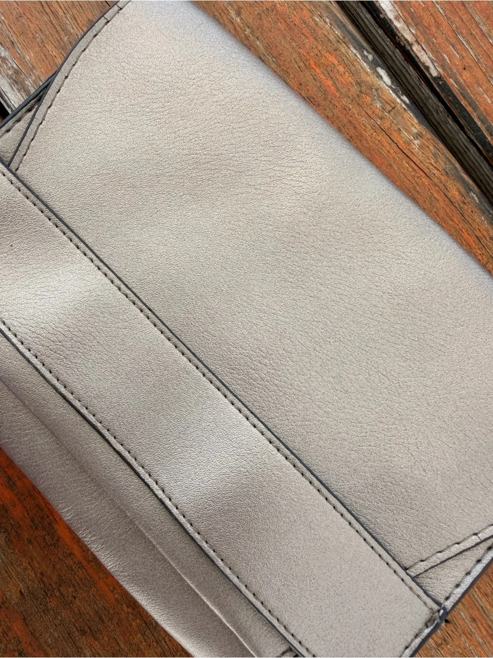 summer & rose Taupe Crossbody Bag with Gold Hardware
